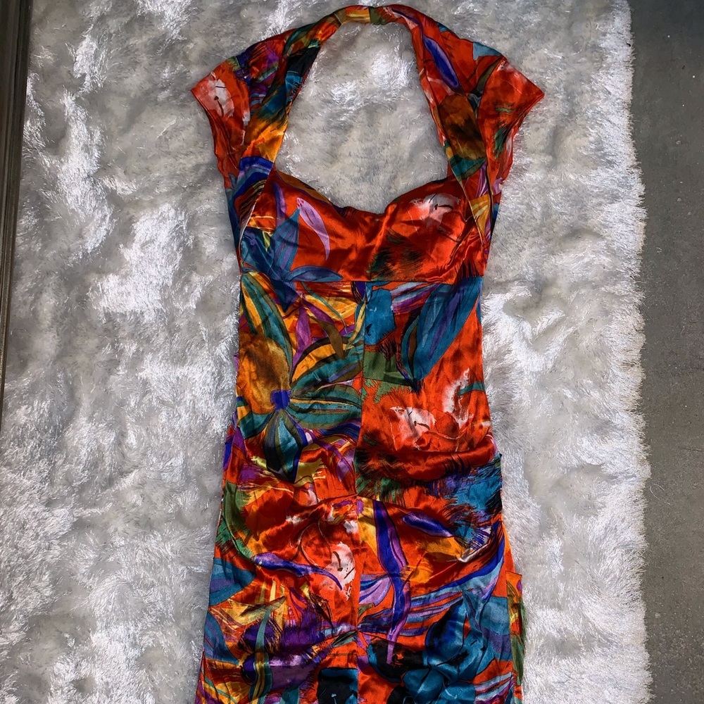 Beautiful Exotic silk dress size 4/6‼️